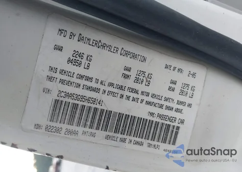 2005 Chrysler 300 Touring from USA, damaged, VIN 2C3AA53G95H658141